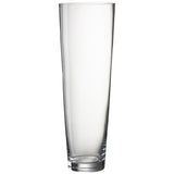 Vase rond J-Line en verre transparent, 51 cm de hauteur, design moderne