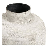 Pot décoratif Hou en métal beige, vue latérale
