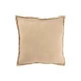 Coussin J-Line beige avec bords effilochés, vue avant