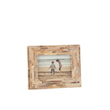 Cadre photo Nuye en coquillages beige de J-Line, vue de face