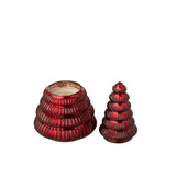 Détail de la bougie parfumée J-Line Tree Ribbed, texture du verre