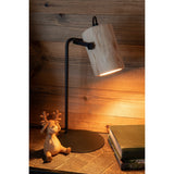 Détail de la base en bois de la lampe J-Line Silas