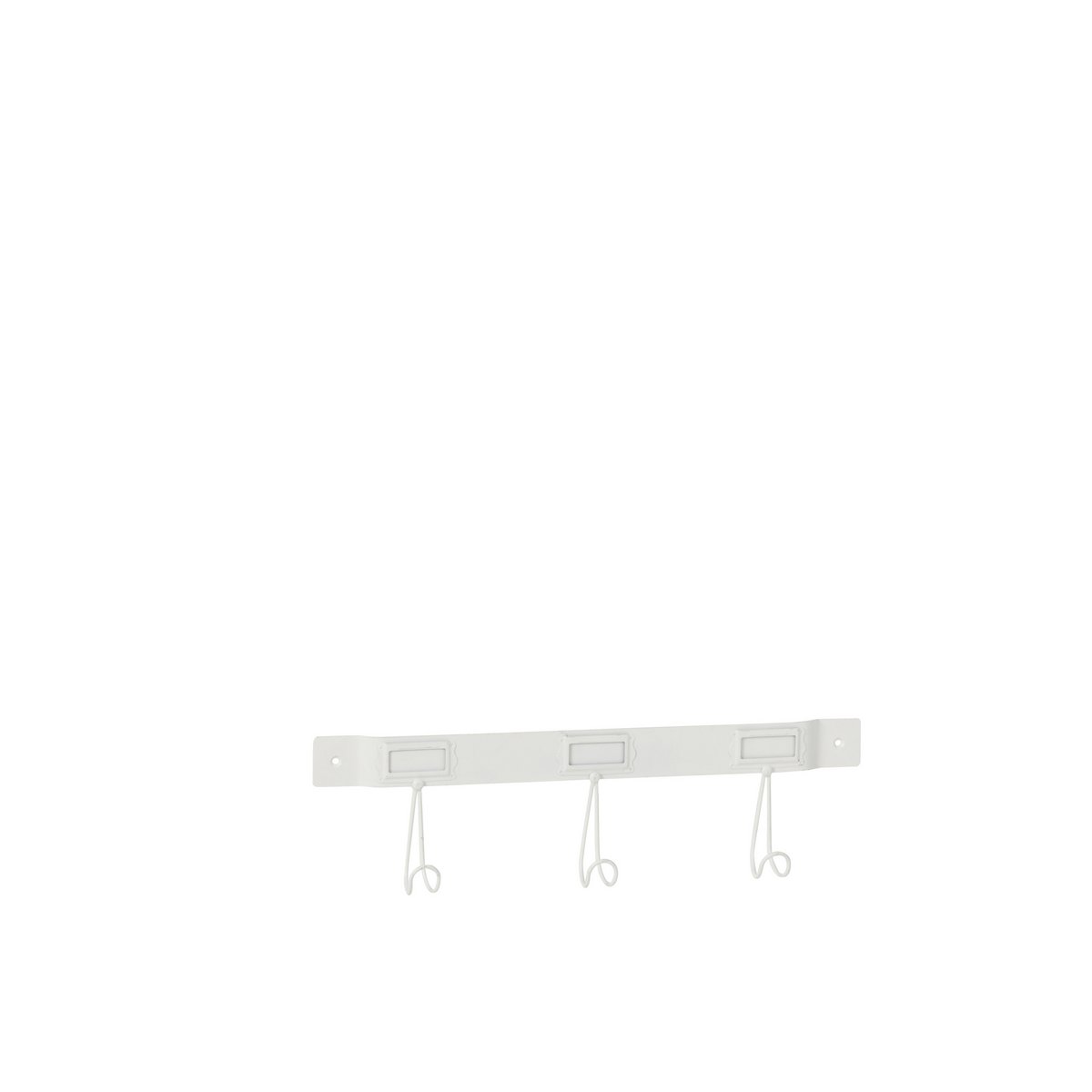 Porte-manteau mural J-Line en métal blanc, design moderne et épuré