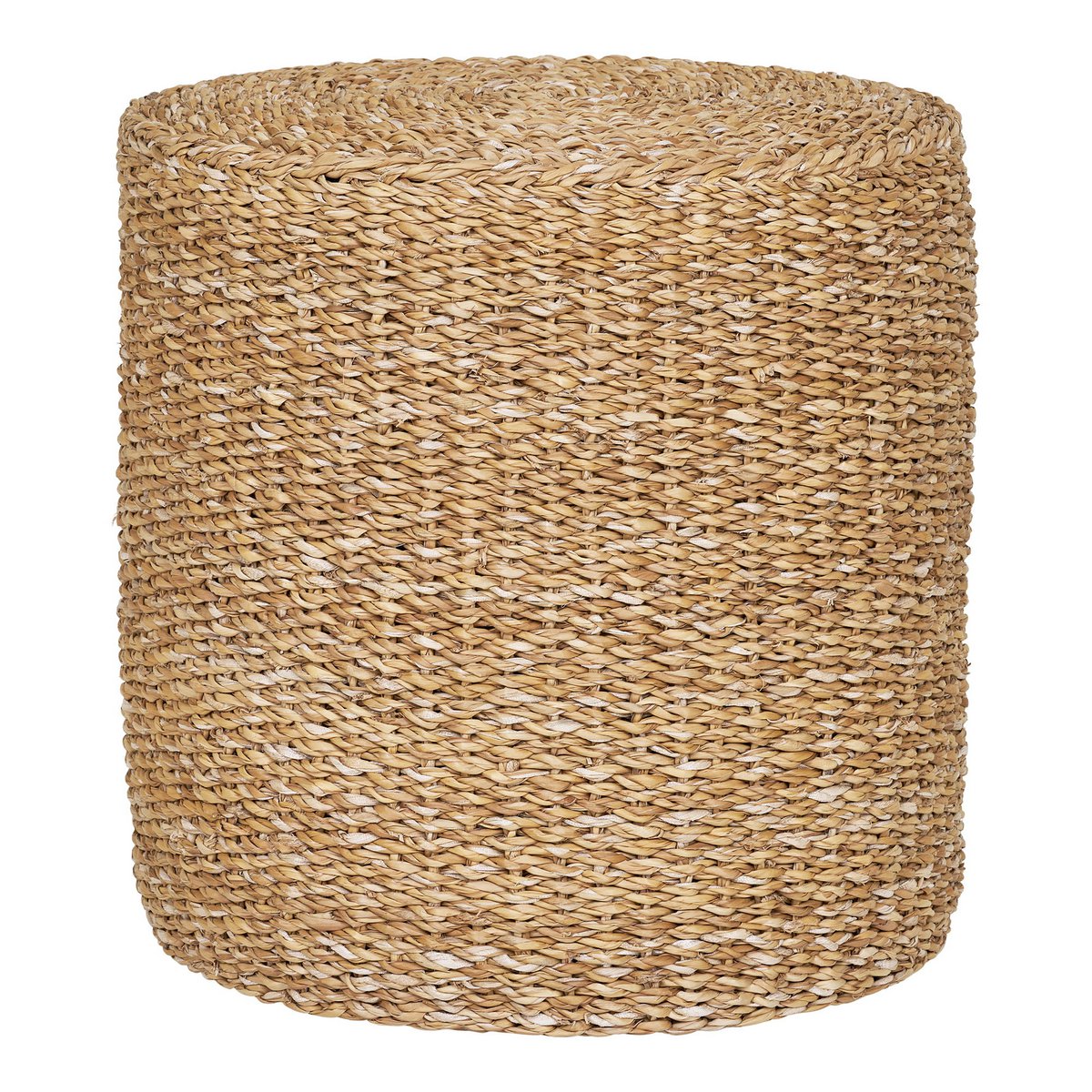 Pouf Rivera en jonc de mer avec structure en fer, vue de face