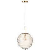 Suspension J-Line Ruche - verre - cognac clair