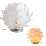 Lampe de table "Fora" en métal et en plastique blanc, socket E27, éclairage pour le salon, salle à manger et table de chevet, Ø41 cm