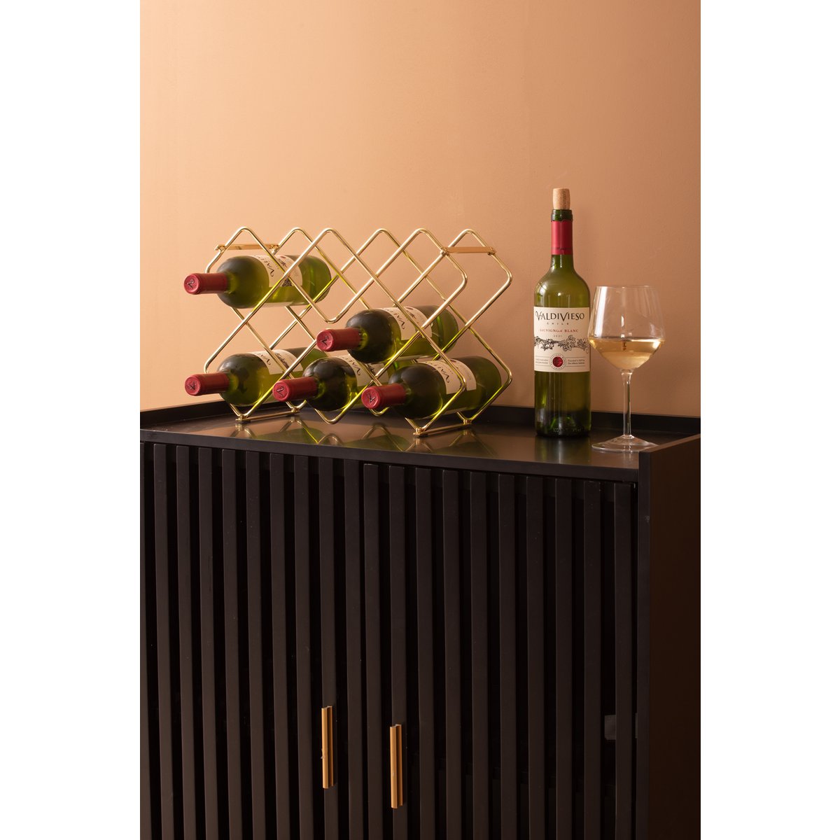 Casier à vin Diamants plié pour un rangement facile