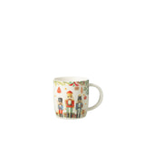 Coffret cadeau Casse-Noisette en céramique blanc sur une table décorée pour Noël