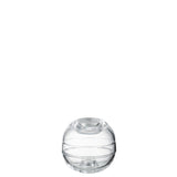 Bougeoir J-Line en verre transparent, sur une table décorée