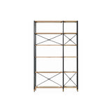 Ensemble étagère bois et métal vue de face
