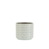 Pot de fleur J-Line en céramique bleu, design élégant et moderne
