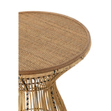 Détail du design de la table d'appoint J-Line Round Grooves