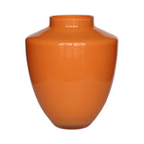 Vase en verre orange foncé