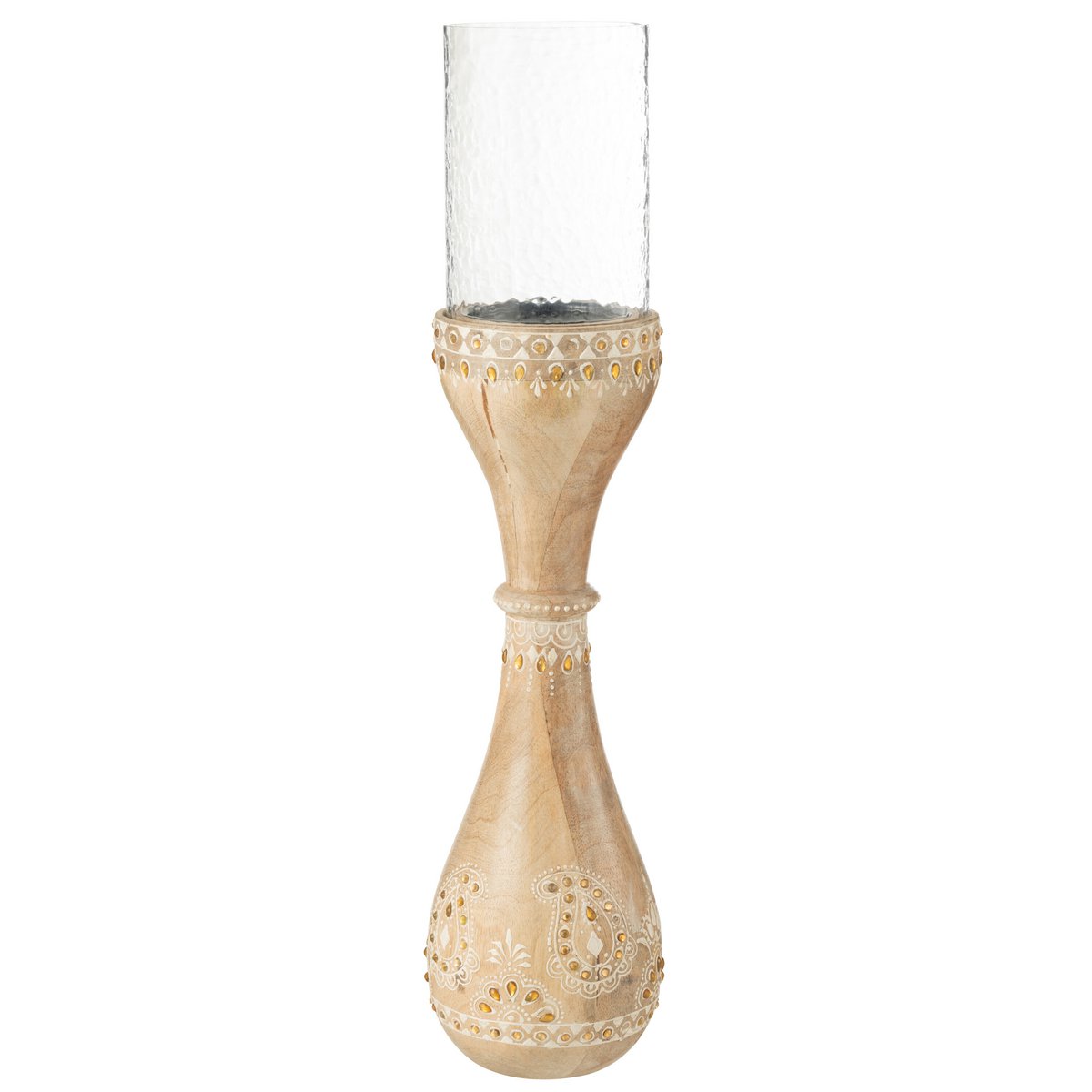 Perles de chandelles J-Line en bois naturel, mise en scène élégante