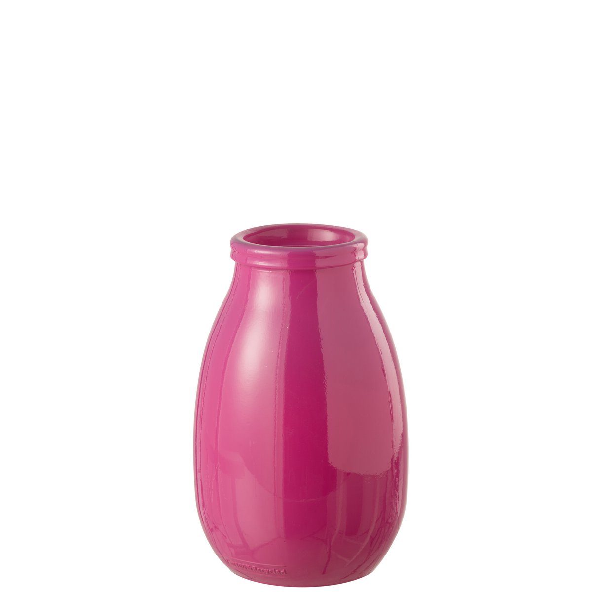 Vase J-Line en verre, vue rapprochée des détails et des couleurs.