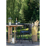 Chaise de jardin Branson - noir, empilable, 55x46.5x82 cm - Ensemble de 4