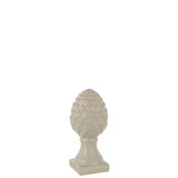 Pomme de pin J-Line en porcelaine beige - vue latérale