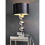 Lampe globe Base bloc Chrome