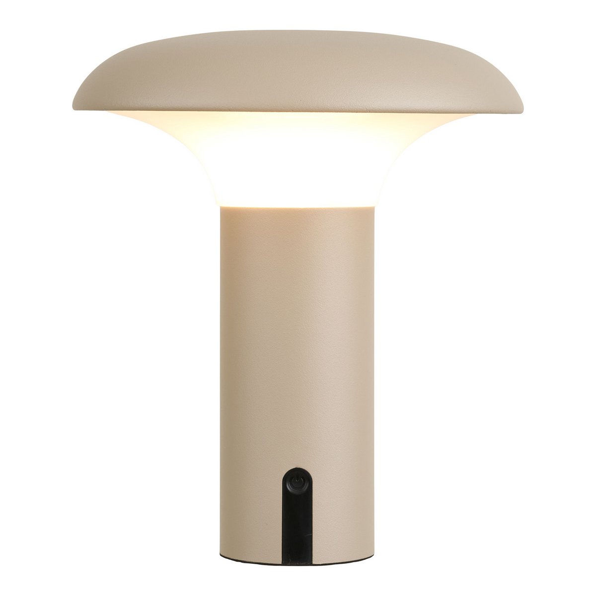 Lampe LED Ramsey beige, détail de la base en acier