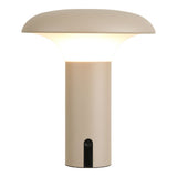 Lampe LED Ramsey beige, détail de la base en acier
