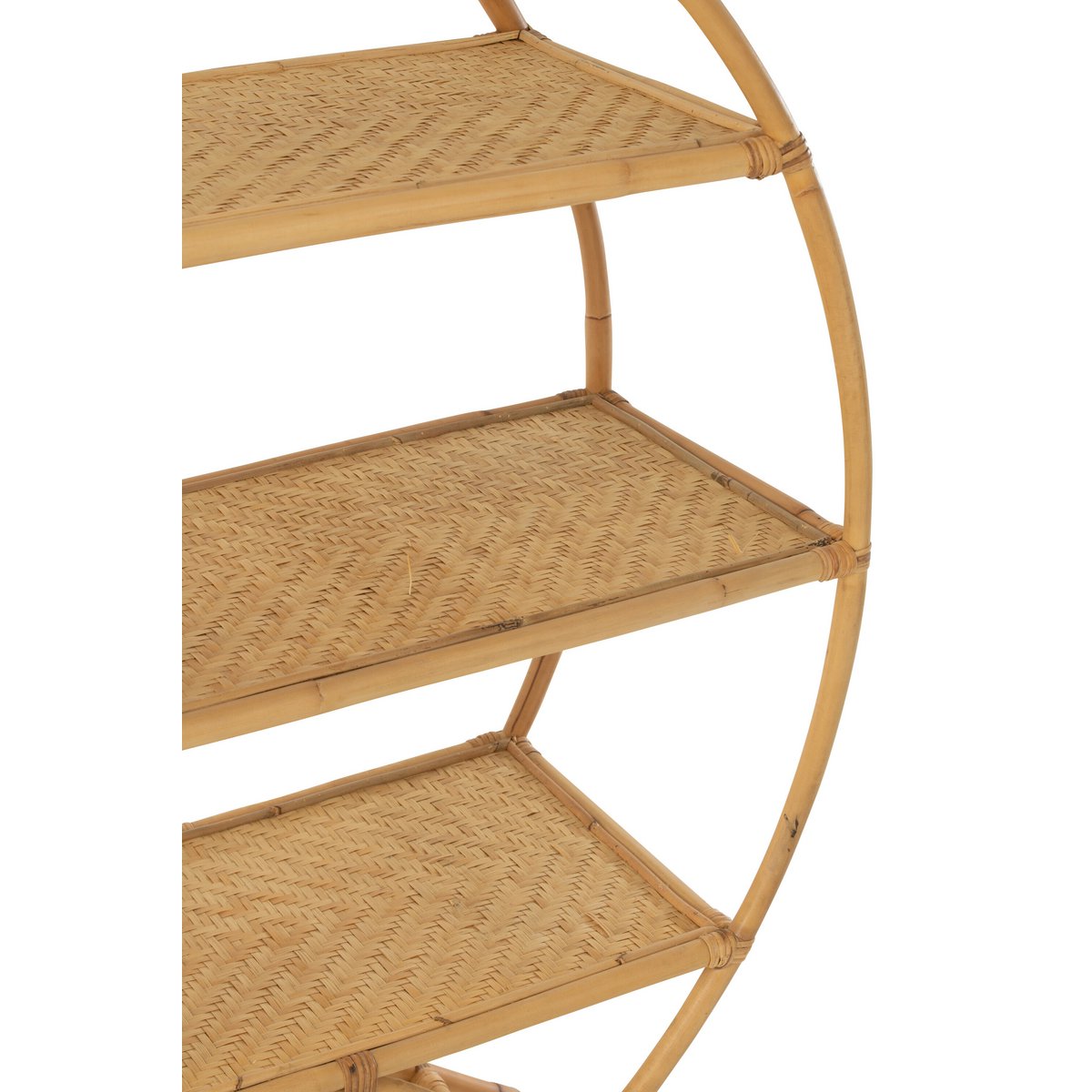 Vue latérale de l'étagère J-Line, mettant en avant son design.