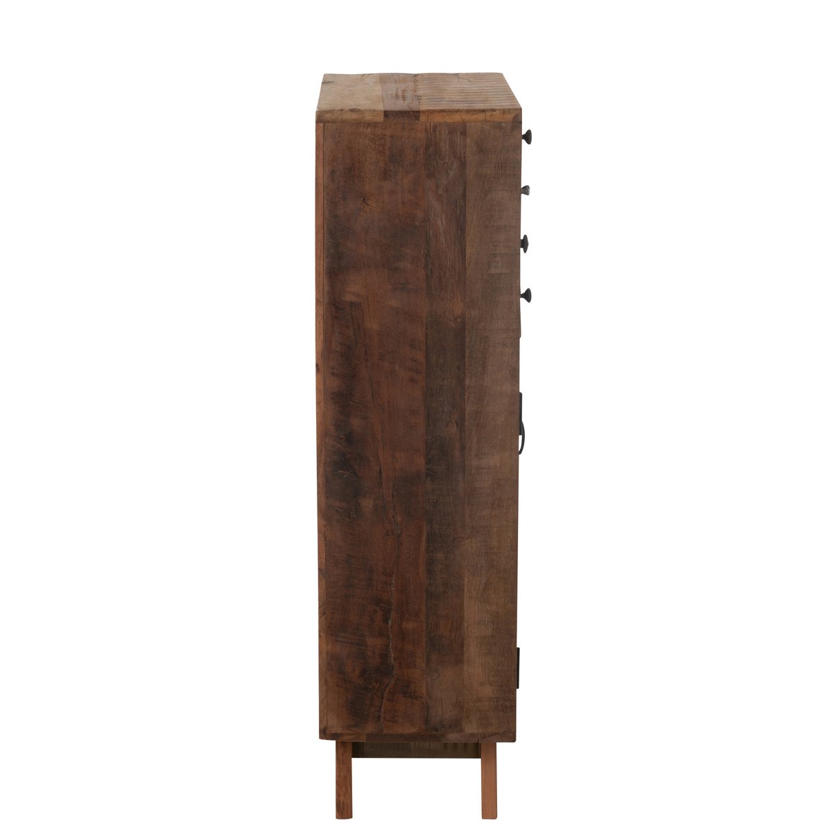 Détail du verre naturel de l'armoire J-Line, finition soignée