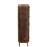 Détail du verre naturel de l'armoire J-Line, finition soignée