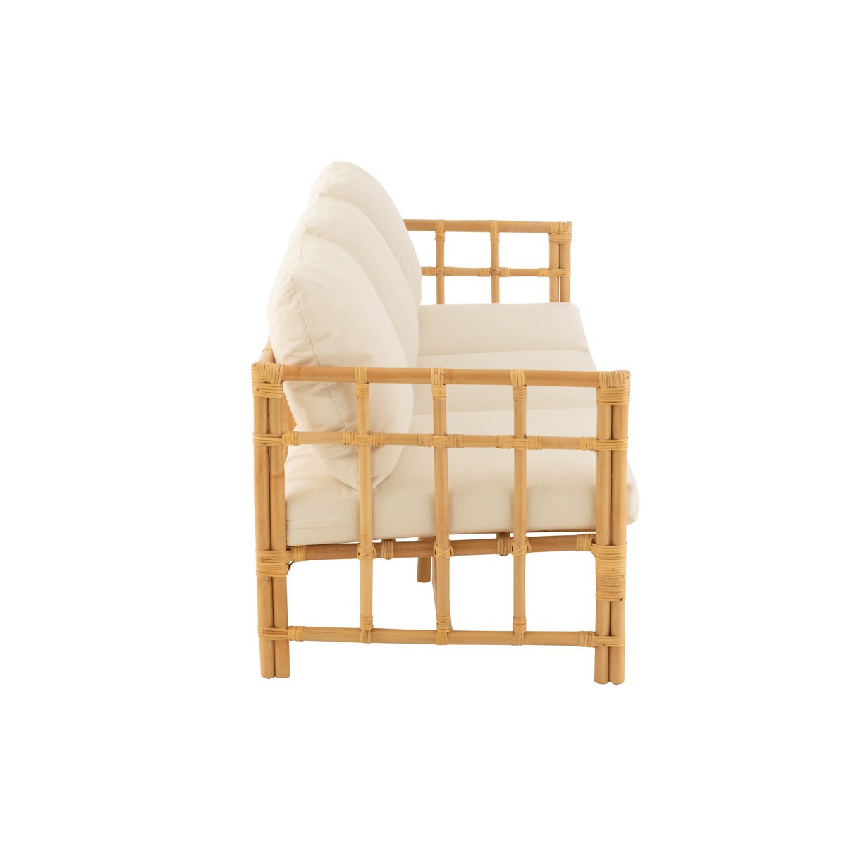 Détail du tissu du canapé J-Line Elise, couleur blanche