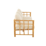 Détail du tissu du canapé J-Line Elise, couleur blanche
