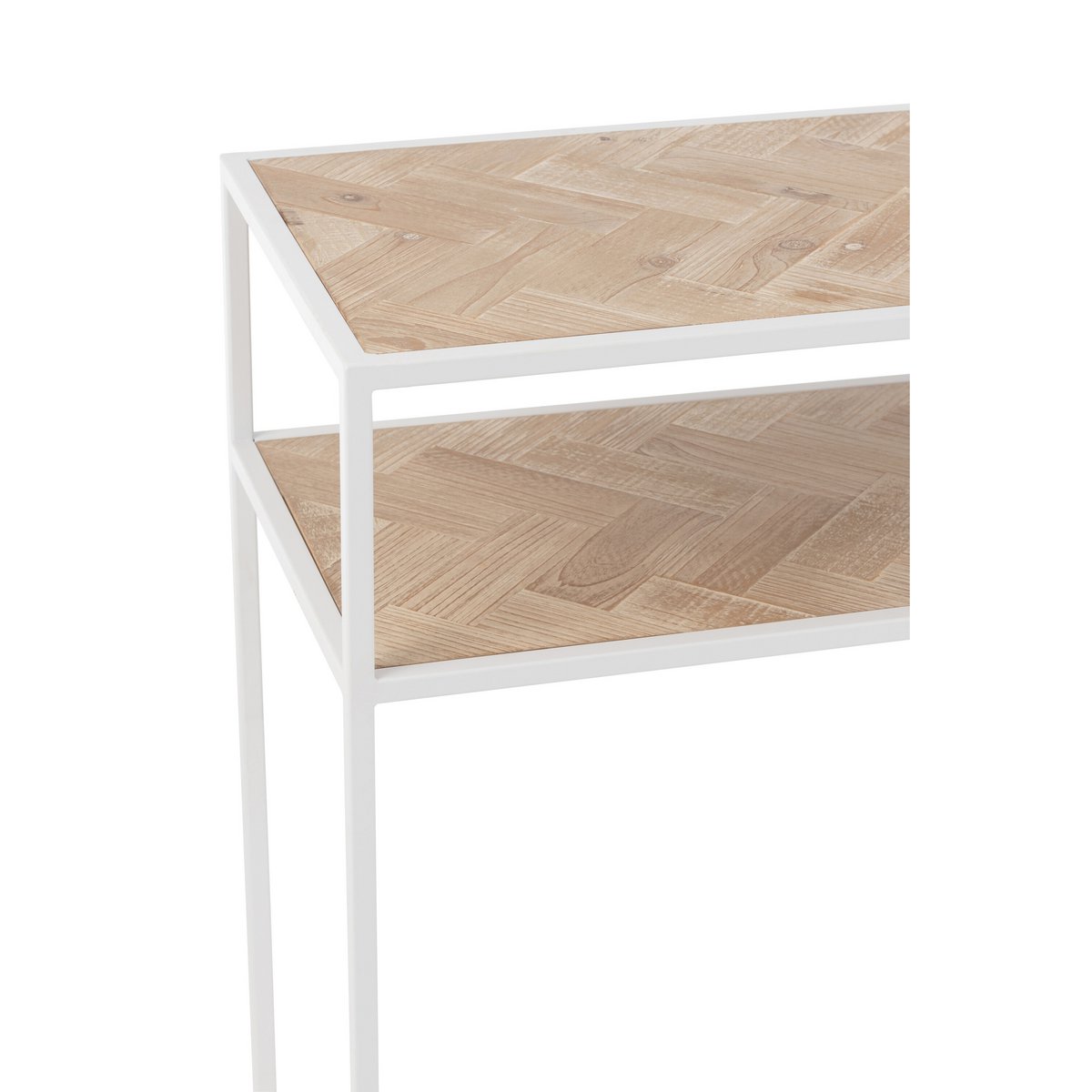 Vue latérale de la console Zigzag J-Line, élégance contemporaine
