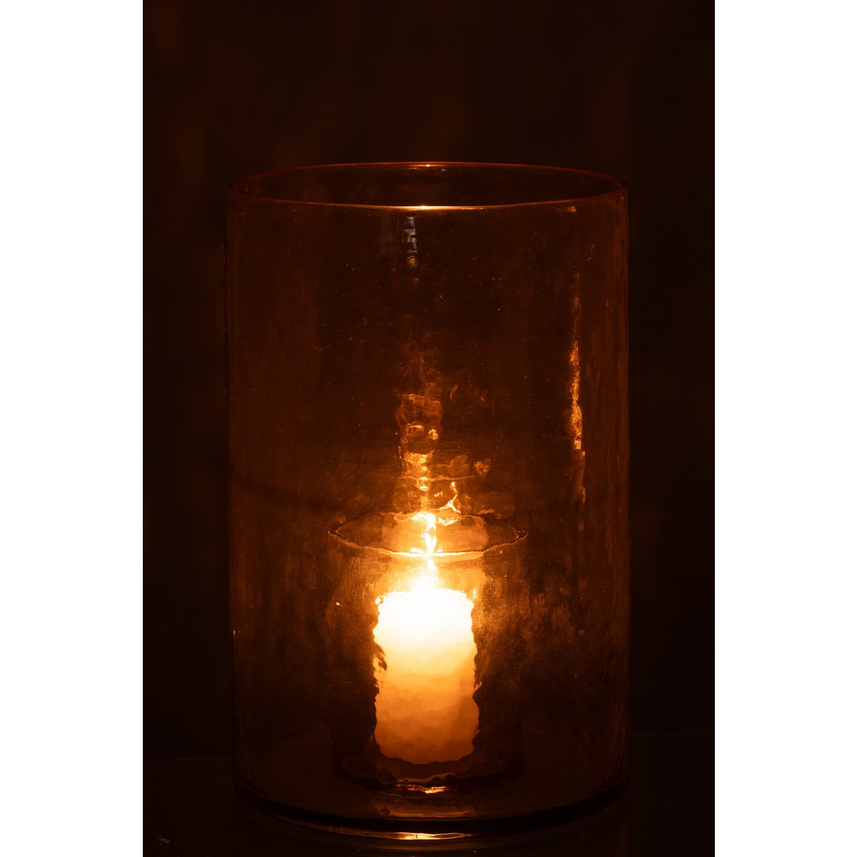 Lanterne J-Line en verre jaune - vue latérale