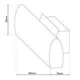 Applique murale LED "Rondo" b:35cm