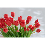 Bouquet de Tulipes J-Line sur une table de salon
