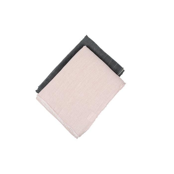 Nappe en lin Michelle gris foncé 150x350 - vue élégante