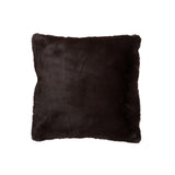 Coussin J-Line marron foncé en polyester, détail du tissu