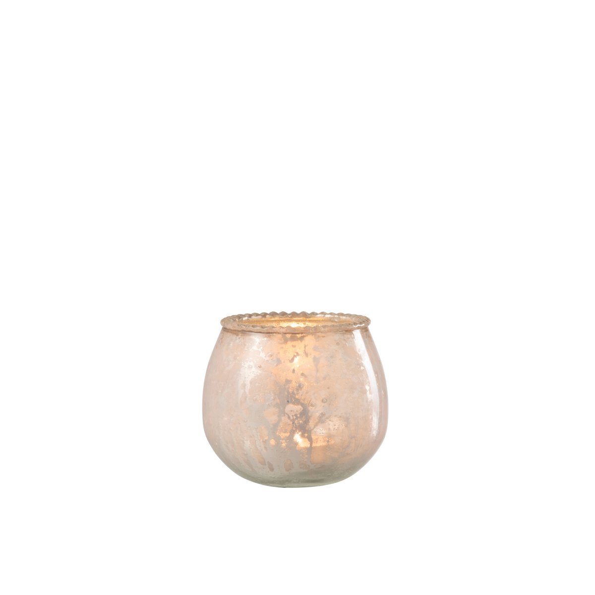 Photophore J-Line rose, détail du verre et de la couleur