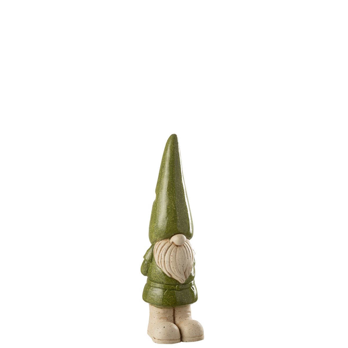 Détail du gnome J-Line vert, en polyresine, charmant et résistant.