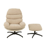 Fauteuil relax J-Line avec repose-pieds assorti, ambiance salon