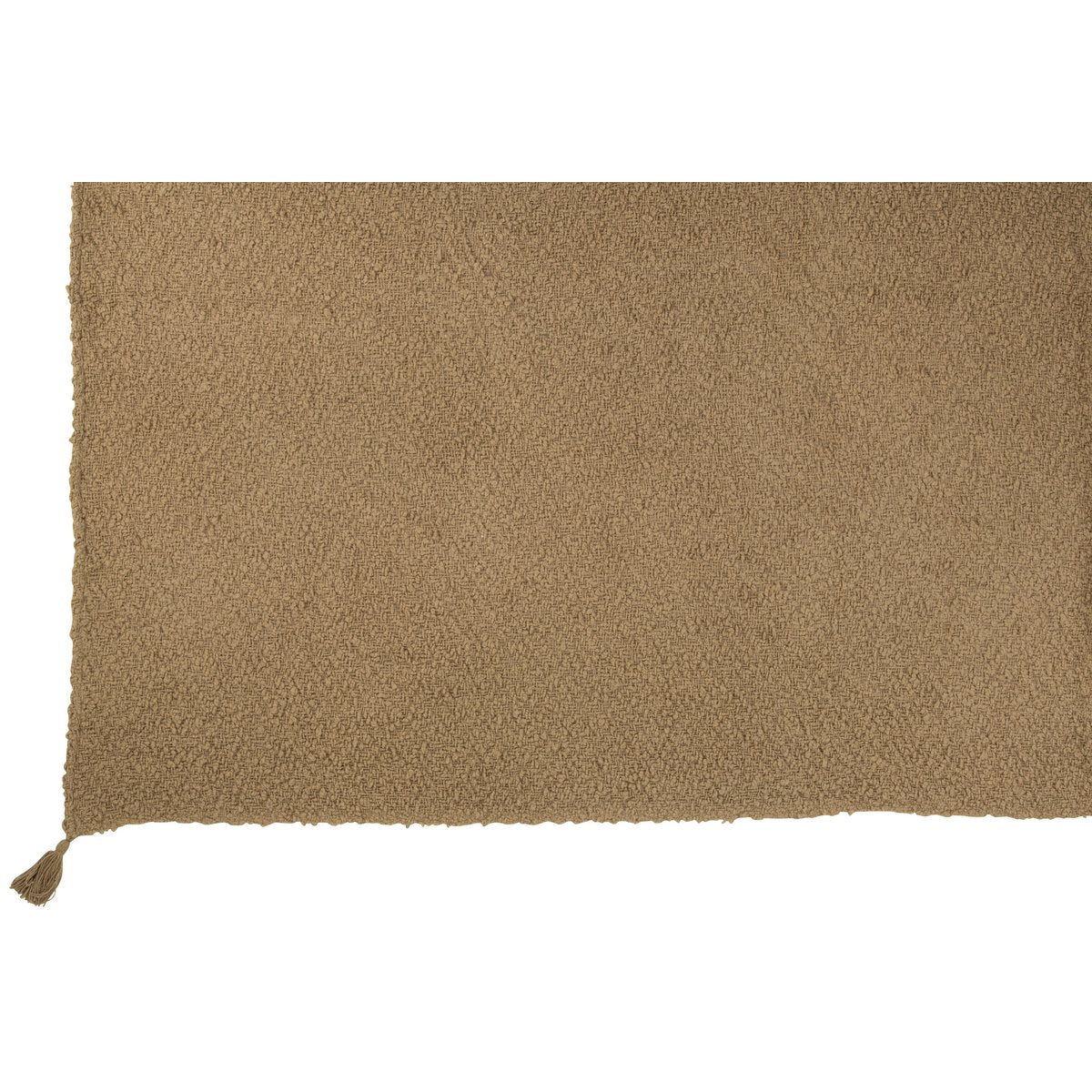 Gros plan du tissu en coton du plaid J-Line beige foncé