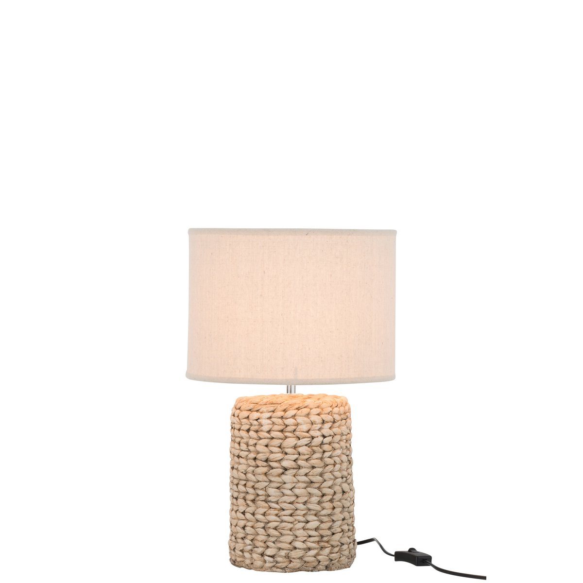 Lampe J-Line Dik Braecht en béton et coton naturel, vue de face