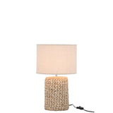 Lampe J-Line Dik Braecht en béton et coton naturel, vue de face