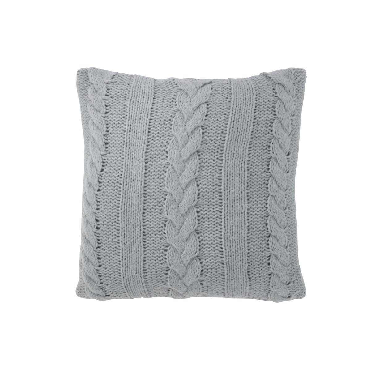 Coussin J-Line Twist en polyester gris - vue de face