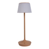 Lampe de batterie solaire "Emmi" 38 cm de haut, parapluie Ø 13 cm, métal en plastique d'amande et blanc, pour la zone extérieure, cct.