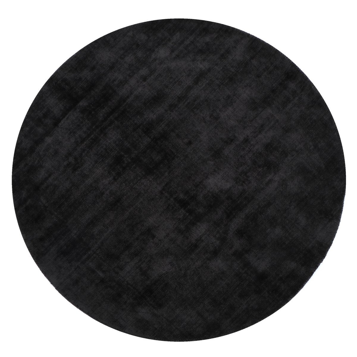 Texture en viscose du tapis rond J-Line noir