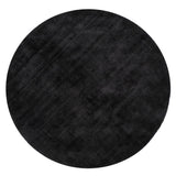 Texture en viscose du tapis rond J-Line noir