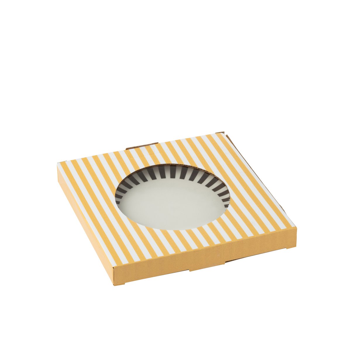 Détail de l'assiette J-Line Stripe, mettant en avant le design contemporain
