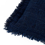 La Housse de Coussin Azure Fringe - Bleu Indien - 30x50