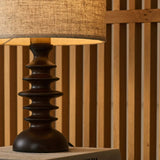 Lampe en bois marron foncé Bodhi