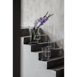 Vase moderne de style constructiviste, design haut de gamme, verre clair FUSIO 25