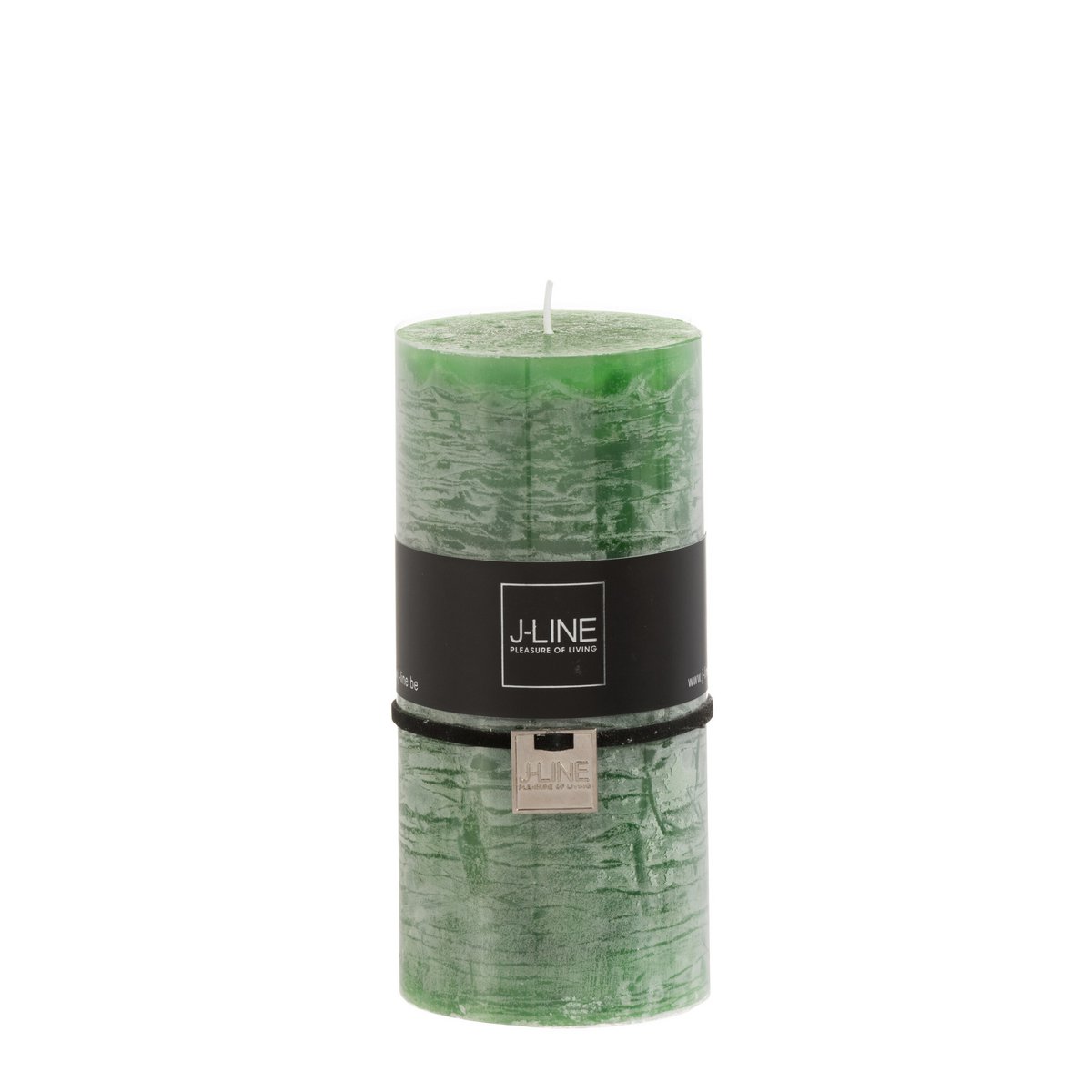 Bougie cylindrique J-Line vert clair, design moderne et élégant